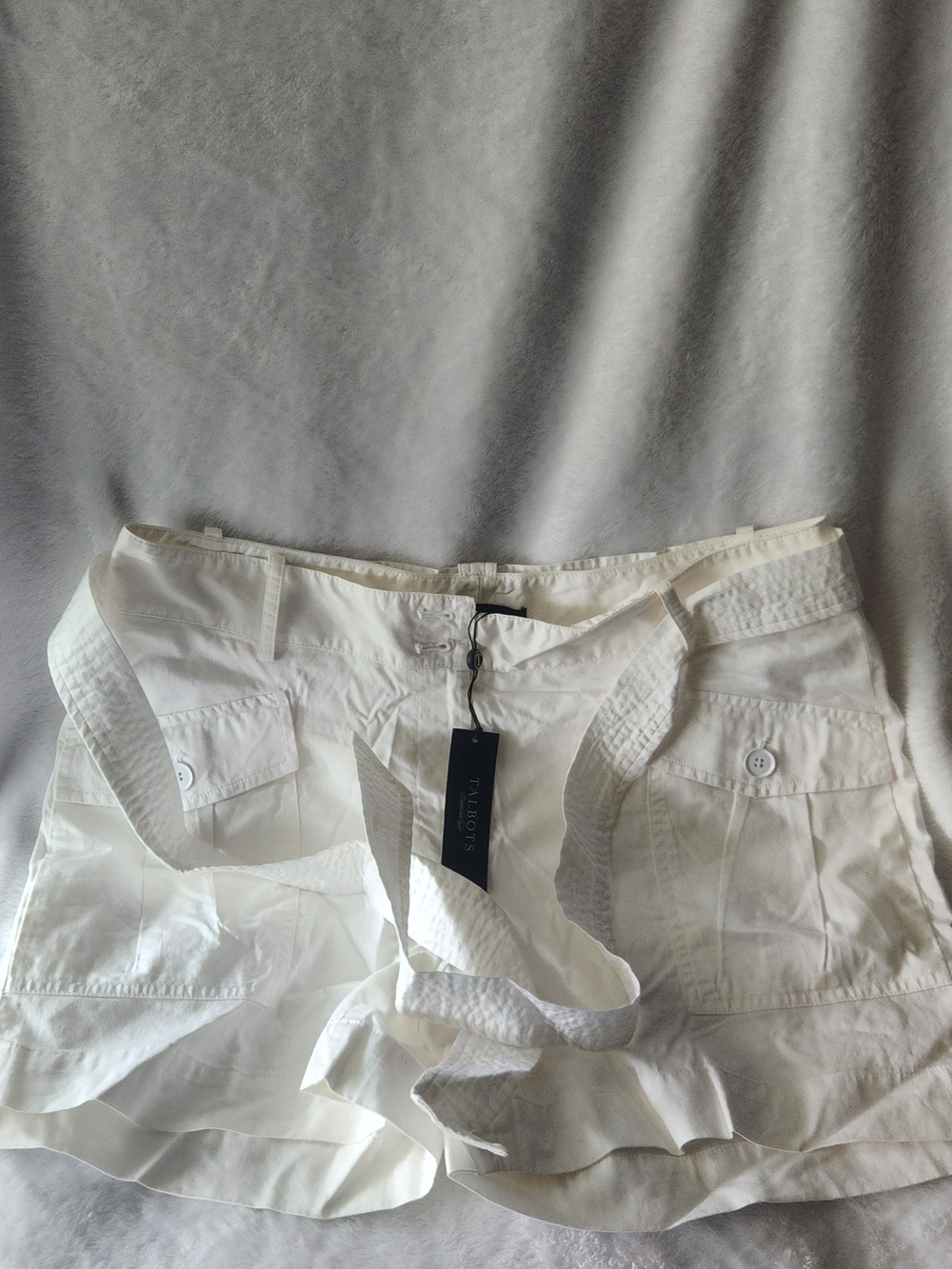 Talbots White Cotton Cargo Shorts